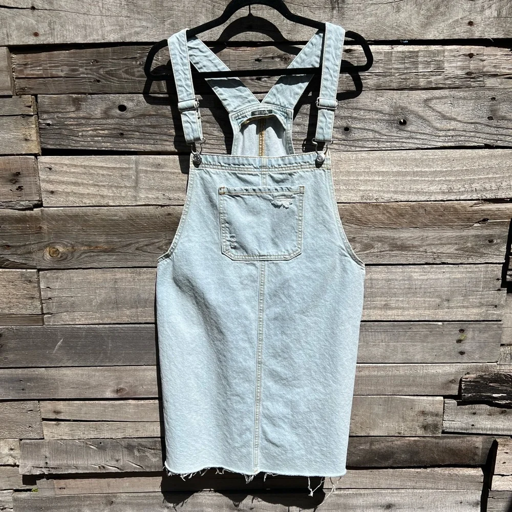 🌻NEW (no tags) Wild Fable Light Wash 100% Cotton Denim Overalls Skirt Size XXL